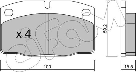 Cifam 822-044-0 - Σετ τακάκια, δισκόφρενα parts5.com