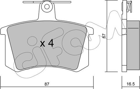 Cifam 822-048-0 - Bremsbelagsatz, Scheibenbremse parts5.com