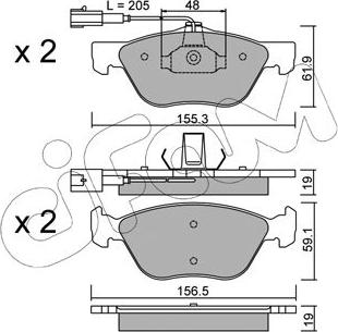 Cifam 822-083-0 - Set placute frana,frana disc parts5.com