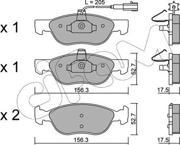 Cifam 822-082-0 - Brake Pad Set, disc brake parts5.com