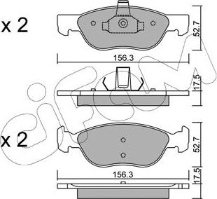 Cifam 822-082-2 - Brake Pad Set, disc brake parts5.com