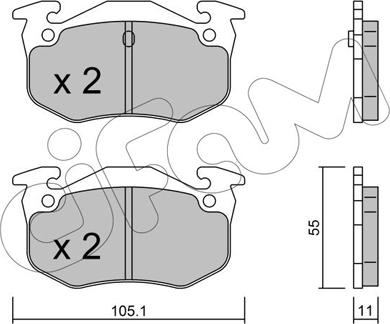 Cifam 822-038-0 - Komplet kočnih obloga, disk kočnica parts5.com