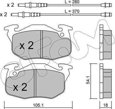 Cifam 822-037-1 - Juego de pastillas de freno parts5.com