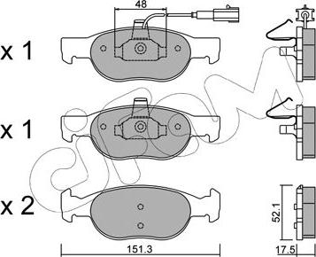 Cifam 822-079-0 - Set placute frana,frana disc parts5.com