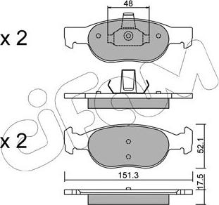 Cifam 822-079-2 - Set placute frana,frana disc parts5.com