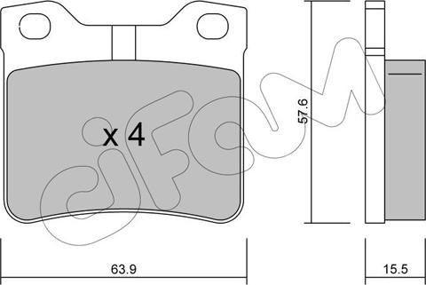 Cifam 822-192-1 - Brake Pad Set, disc brake parts5.com