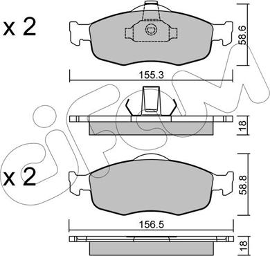 Cifam 822-146-0 - Komplet pločica, disk-kočnica parts5.com