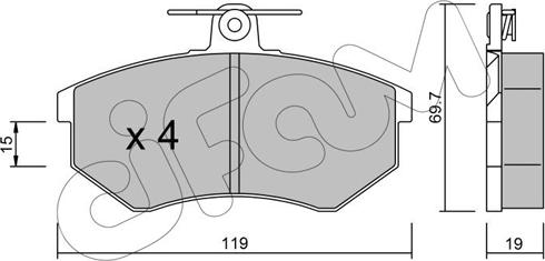 Cifam 822-148-0 - Brake Pad Set, disc brake parts5.com