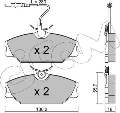 Cifam 822-142-0 - Bremsbelagsatz, Scheibenbremse parts5.com