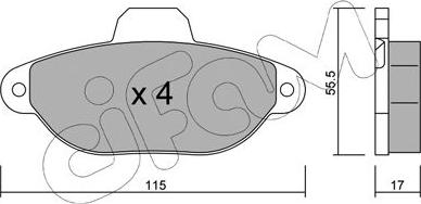 Cifam 822-159-1 - Sada brzdových destiček, kotoučová brzda parts5.com