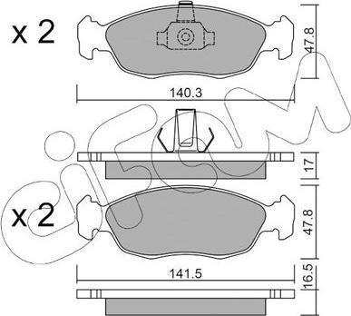 Cifam 822-156-1 - Set placute frana,frana disc parts5.com