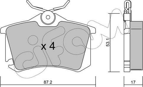 Cifam 822-100-5 - Fékbetétkészlet, tárcsafék parts5.com