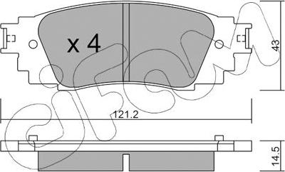 Cifam 822-1089-0 - Set placute frana,frana disc parts5.com