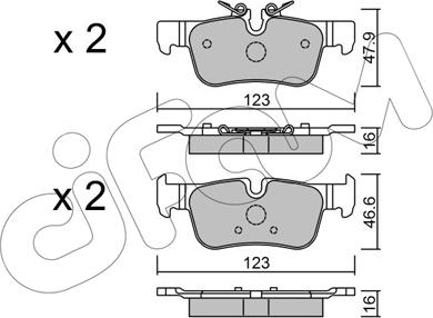 Cifam 822-1038-0 - Set placute frana,frana disc parts5.com