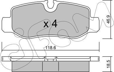 Cifam 822-1023-0 - Komplet pločica, disk-kočnica parts5.com