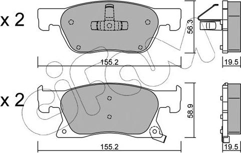 Cifam 822-1114-0 - Brake Pad Set, disc brake parts5.com