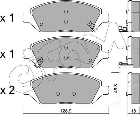 Cifam 822-1113-0 - Тормозные колодки, дисковые, комплект parts5.com