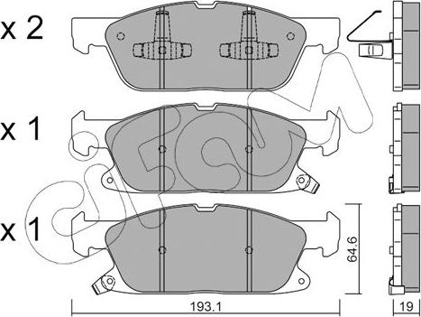 Cifam 822-1117-0 - Σετ τακάκια, δισκόφρενα parts5.com