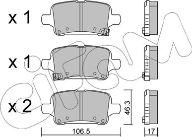 Cifam 822-1180-0 - Brake Pad Set, disc brake parts5.com