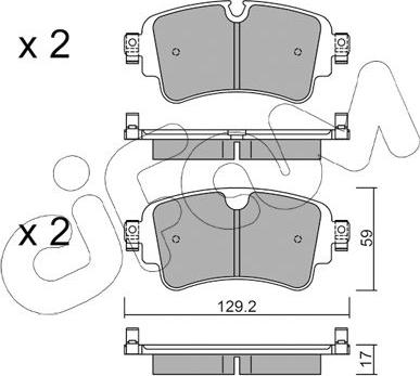 Cifam 822-1129-0 - Set placute frana,frana disc parts5.com