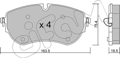 Cifam 822-1172-0 - Set placute frana,frana disc parts5.com