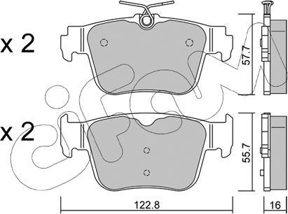 Cifam 822-1317-0 - Bremsbelagsatz, Scheibenbremse parts5.com