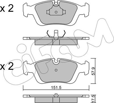 Cifam 822-124-0 - Juego de pastillas de freno parts5.com