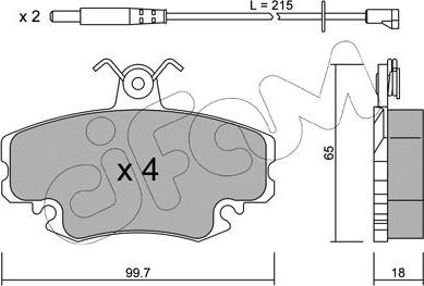 Cifam 822-120-0K - Juego de pastillas de freno parts5.com