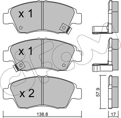 Cifam 822-175-0 - Σετ τακάκια, δισκόφρενα parts5.com