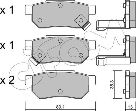 Cifam 822-170-1 - Kit de plaquettes de frein, frein à disque parts5.com