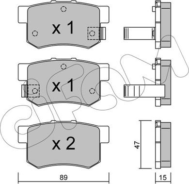 Cifam 822-173-0 - Sada brzdových destiček, kotoučová brzda parts5.com