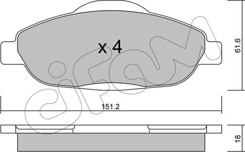 Cifam 822-804-0 - Komplet zavornih oblog, ploscne (kolutne) zavore parts5.com