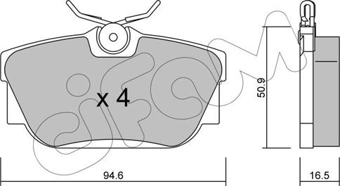 Cifam 822-346-0 - Komplet pločica, disk-kočnica parts5.com