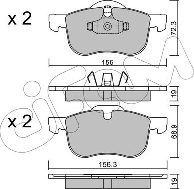 Cifam 822-309-0 - Set placute frana,frana disc parts5.com