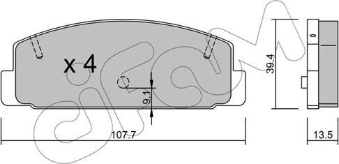 Cifam 822-302-1 - Set placute frana,frana disc parts5.com