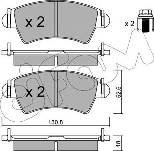 Cifam 822-313-0 - Тормозные колодки, дисковые, комплект parts5.com