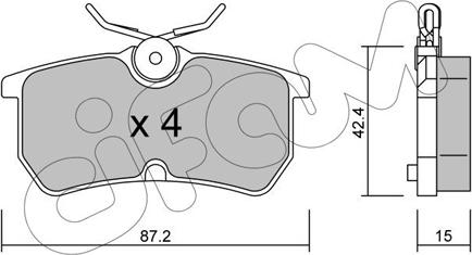 Cifam 822-317-0 - Set placute frana,frana disc parts5.com