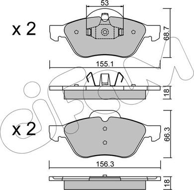 Cifam 822-335-0 - Σετ τακάκια, δισκόφρενα parts5.com