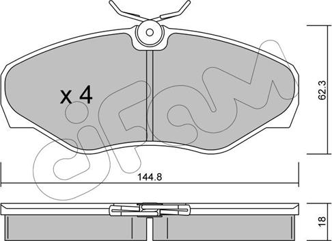 Cifam 822-338-2 - Kit de plaquettes de frein, frein à disque parts5.com