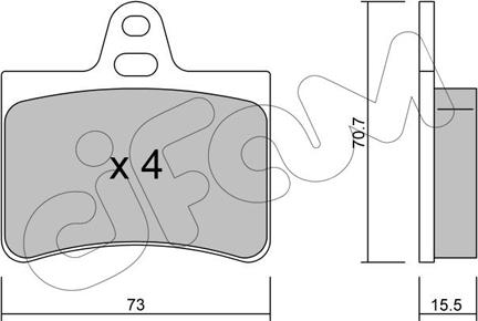 Cifam 822-333-0 - Fékbetétkészlet, tárcsafék parts5.com