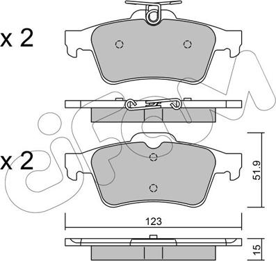 Cifam 822-337-3 - Комплект спирачно феродо, дискови спирачки parts5.com