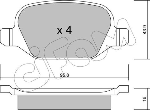 Cifam 822-324-1 - Set placute frana,frana disc parts5.com