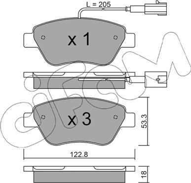 Cifam 822-321-0 - Set placute frana,frana disc parts5.com