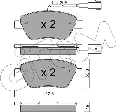 Cifam 822-321-3 - Set placute frana,frana disc parts5.com