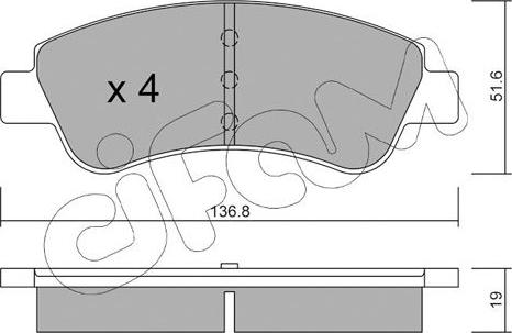 Cifam 822-327-0 - Piduriklotsi komplekt,ketaspidur parts5.com