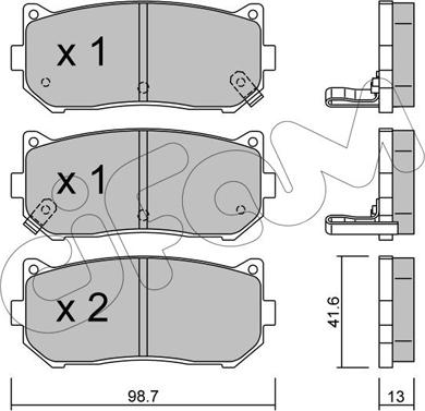 Cifam 822-372-0 - Set placute frana,frana disc parts5.com