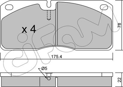 Cifam 822-269-0 - Sada brzdových platničiek kotúčovej brzdy parts5.com