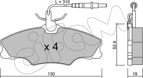 Cifam 822-213-0 - Brake Pad Set, disc brake parts5.com