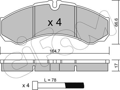 Cifam 822-212-3 - Set placute frana,frana disc parts5.com