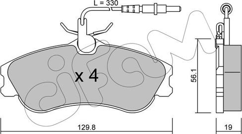 Cifam 822-217-0 - Σετ τακάκια, δισκόφρενα parts5.com